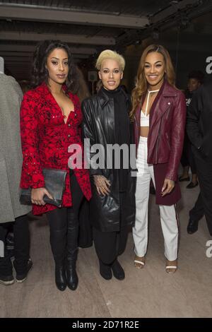 Stooshe assistant au salon de mode KTZ, tenu dans le cadre de London Collections Men AW2016 au 180 Strand, Londres Banque D'Images