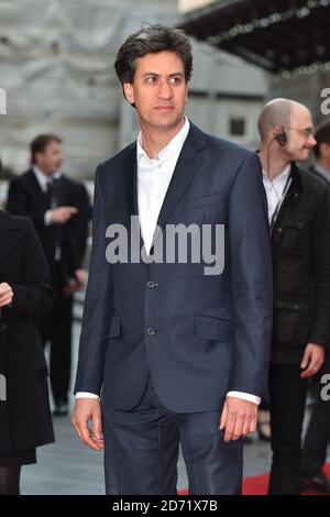 Ed Miliband participe à la première mondiale de Florence Foster Jenkins, Odeon, Leicester Square, Londres. Banque D'Images