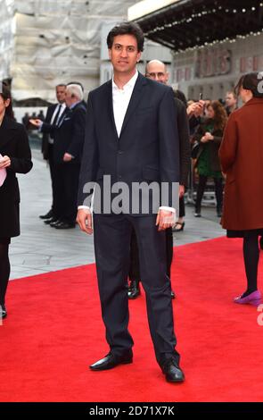 Ed Miliband participe à la première mondiale de Florence Foster Jenkins, Odeon, Leicester Square, Londres. Banque D'Images