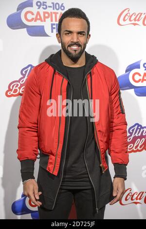 Craig David pendant le Jingle Bell ball de Capital avec Coca-Cola à l'O2 Arena de Londres. Date de la photo: Samedi 3 décembre 2016. Le crédit photo devrait se lire: Matt Crossick/ EMPICS Entertainment. Banque D'Images