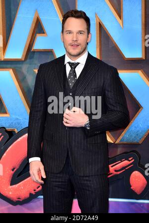 Chris Pratt participe à la première européenne des gardiens de la Galaxie vol. 2 qui s'est tenue à l'Eventim Apollo, Londres. Date de la photo: Lundi 24 avril 2017. Le crédit photo devrait se lire: Matt Crossick/ EMPICS Entertainment Banque D'Images