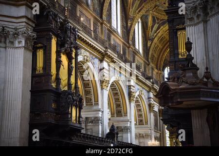 Vue générale de la chorale de la cathédrale Saint-Paul à Londres. Date de la photo: Vendredi 9 juin 2017. Le crédit photo devrait se lire: Matt Crossick/ EMPICS Entertainment. Banque D'Images