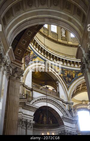 Détails architecturaux dans les transsepts de la cathédrale Saint-Paul de Londres. Date de la photo: Vendredi 9 juin 2017. Le crédit photo devrait se lire: Matt Crossick/ EMPICS Entertainment. Banque D'Images