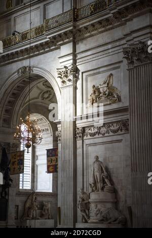 Détails architecturaux dans les transsepts de la cathédrale Saint-Paul de Londres. Date de la photo: Vendredi 9 juin 2017. Le crédit photo devrait se lire: Matt Crossick/ EMPICS Entertainment. Banque D'Images