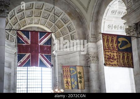 Détails architecturaux dans les transsepts de la cathédrale Saint-Paul de Londres. Date de la photo: Vendredi 9 juin 2017. Le crédit photo devrait se lire: Matt Crossick/ EMPICS Entertainment. Banque D'Images