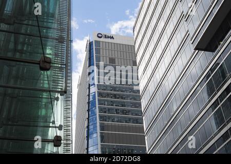 Vue générale des bureaux de l'EMA (European Medicines Agency) à Canary Wharf, Londres. Les pays de l’UE s’engagent à accueillir l’EMA et l’ABE lorsqu’ils se repositionnent après le Brexit. Date de la photo: Mardi 1er août 2017. Le crédit photo devrait se lire: Matt Crossick/ EMPICS Entertainment. Banque D'Images