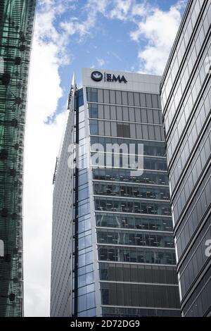 Vue générale des bureaux de l'EMA (European Medicines Agency) à Canary Wharf, Londres. Les pays de l’UE s’engagent à accueillir l’EMA et l’ABE lorsqu’ils se repositionnent après le Brexit. Date de la photo: Mardi 1er août 2017. Le crédit photo devrait se lire: Matt Crossick/ EMPICS Entertainment. Banque D'Images