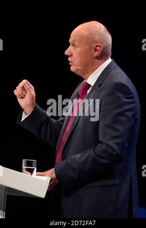 Le premier secrétaire d'État Damian Green prononce un discours à la Conférence du Parti conservateur, au complexe de congrès de Manchester Central à Manchester. Date de la photo : 1er octobre 2017. Le crédit photo devrait se lire: Matt Crossick/ EMPICS Entertainment. Banque D'Images