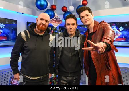 Le script photographié dans les coulisses du deuxième jour du Jingle Bell ball 2017 de Capital à l'O2 Arena, Londres. Banque D'Images