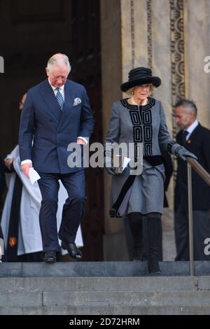 Le duc et la duchesse de Cornwall assistent au Grenfell Tower National Memorial Service, à la cathédrale Saint-Paul à Londres, qui a marqué le six mois anniversaire de l'incendie de la Grenfell Tower. Date de la photo: Jeudi 14 décembre 2017. Le crédit photo devrait se lire: Matt Crossick/ EMPICS Entertainment. Banque D'Images