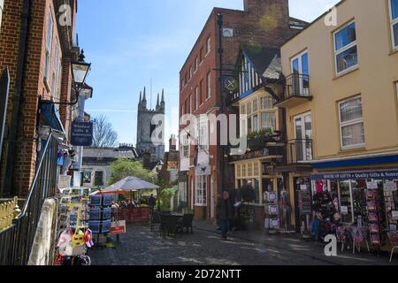 Scène de rue à Windsor, Berkshire. Date de la photo: Jeudi 5 avril 2018. Le crédit photo devrait se lire: Matt Crossick/ EMPICS Entertainment. Banque D'Images