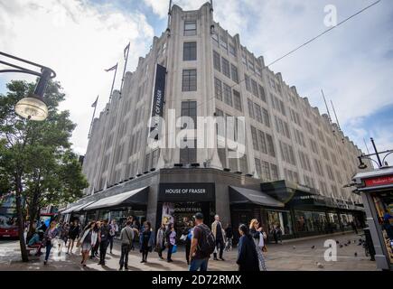 Vue générale du grand magasin de la House of Fraser à Londres, qui a nié aujourd'hui que l'entreprise était sur la patinoire de l'effondrement. Date de la photo: Mardi 5 juin 2018. Le crédit photo devrait se lire: Matt Crossick/ EMPICS Entertainment. Banque D'Images