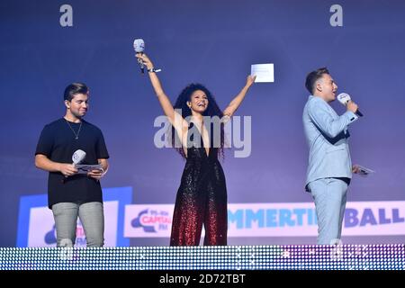 Sonny Jay, Vick Hope et Roman Kemp pendant le Summertime ball de la capitale avec Vodafone au stade Wembley, Londres. ... Banque D'Images