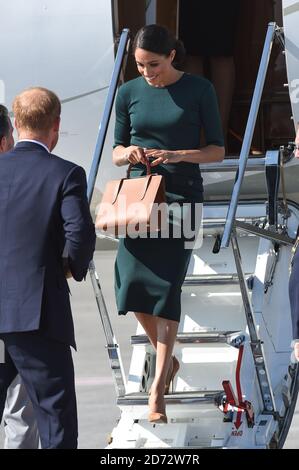 Meghan Markle, la duchesse de Sussex, arrivant à l'aéroport de Dublin, Irlande. Date de la photo: Mercredi 10 juillet 2018. Le crédit photo devrait se lire: Matt Crossick/ EMPICS Entertainment. Banque D'Images