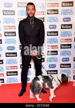 Pete Wicks participant aux Animal Hero Awards organisés au Grosvenor House Hotel, Londres Banque D'Images