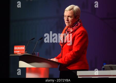 Margaret Greenwood, députée, s'exprimant lors de la conférence annuelle du Parti travailliste à l'Arena and Convention Centre (ACC), à Liverpool. Date de la photo: Lundi 24 septembre 2018. Le crédit photo devrait se lire: Matt Crossick/ EMPICS Entertainment. Banque D'Images