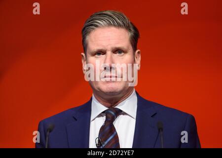 Keir Starmer s'exprime lors de la conférence annuelle du Parti travailliste au Arena and Convention Centre (ACC), à Liverpool. Date de la photo: Mardi 25 septembre 2018. Le crédit photo devrait se lire: Matt Crossick/ EMPICS Entertainment. Banque D'Images