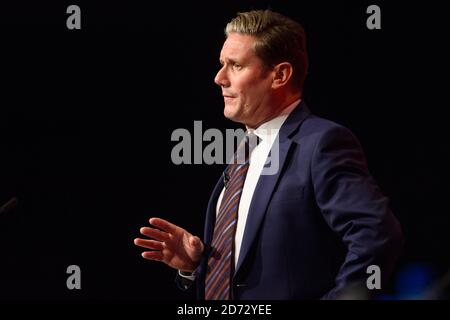 Keir Starmer s'exprime lors de la conférence annuelle du Parti travailliste au Arena and Convention Centre (ACC), à Liverpool. Date de la photo: Mardi 25 septembre 2018. Le crédit photo devrait se lire: Matt Crossick/ EMPICS Entertainment. Banque D'Images