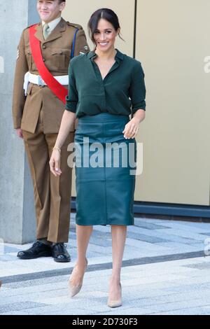 Meghan Markle, la duchesse de Sussex, arrive à l'Université de Chichester, Bognor Regis, West Sussex, dans le cadre de leur première visite officielle conjointe à Sussex. Date de la photo: Mercredi 3 octobre 2018. Le crédit photo devrait se lire: Matt Crossick/ EMPICS. Banque D'Images