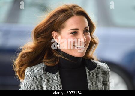 La duchesse de Cambridge arrive pour une visite à l'entraîneur Core Essex à Basildon, Essex. Date de la photo: Mardi 30 octobre 2018. Le crédit photo devrait se lire: Matt Crossick/ EMPICS Entertainment. Banque D'Images