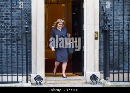 Penny Mordtante, secrétaire au développement international, quitte la rue numéro dix Downing Street, à Londres, après une réunion du Cabinet. Date de la photo: Mardi 13 novembre 2018. Le crédit photo devrait se lire: Matt Crossick/ EMPICS Entertainment. Banque D'Images