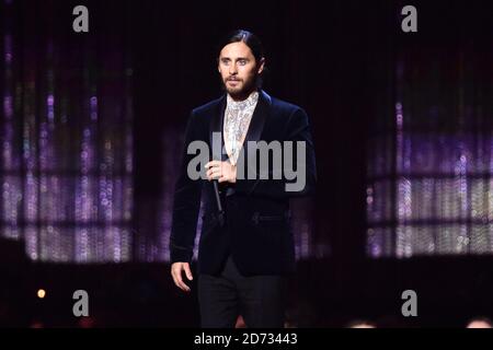 Jared Leto sur scène aux Brit Awards 2019 à l'O2 Arena, Londres. Le crédit photo devrait se lire: Matt Crossick/EMPICS Entertainment. USAGE ÉDITORIAL UNIQUEMENT Banque D'Images