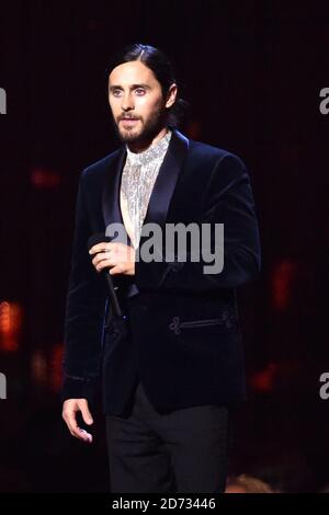 Jared Leto sur scène aux Brit Awards 2019 à l'O2 Arena, Londres. Le crédit photo devrait se lire: Matt Crossick/EMPICS Entertainment. USAGE ÉDITORIAL UNIQUEMENT Banque D'Images