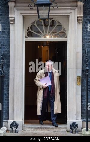 Le procureur général, Geoffrey Cox quitte le numéro 10 Downing Street, Londres, après une réunion du cabinet avant le débat d'aujourd'hui et le vote sur le Brexit à la Chambre des communes. Date de la photo: Mardi 12 mars 2019. Le crédit photo devrait se lire: Matt Crossick/Empics Banque D'Images