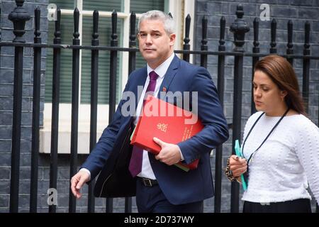 Le secrétaire du Brexit Stephen Barclay arrive pour une réunion du Cabinet à Downing Street, Londres. Date de la photo: Mardi 29 octobre 2019. Le crédit photo devrait se lire: Matt Crossick/Empics Banque D'Images