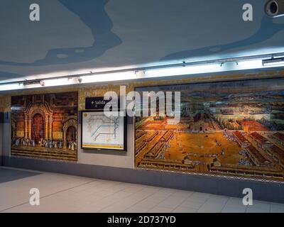 Plaza Italia, station de métro dans le quartier de Palerme. Buenos Aires, la capitale de l'Argentine. Amérique du Sud, Argentine, novembre Banque D'Images