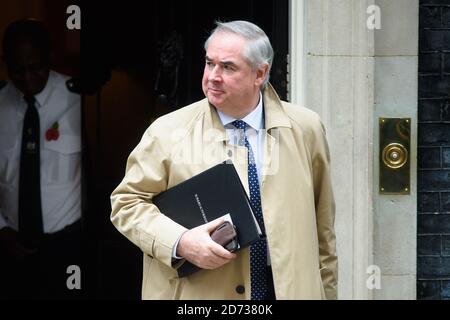 Le procureur général Geoffrey Cox quitte une réunion du Cabinet à Downing Street, Londres. Date de la photo: Mardi 29 octobre 2019. Le crédit photo devrait se lire: Matt Crossick/Empics Banque D'Images