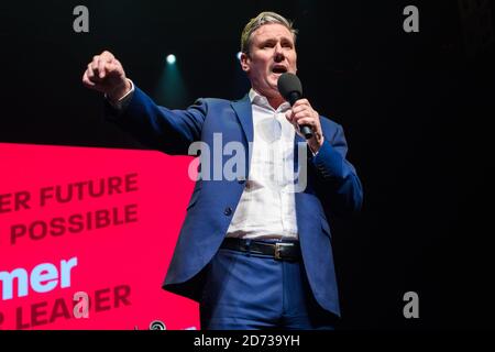 Sir Keir Starmer s'est exprimé lors d'un rassemblement au Roundhouse, dans le nord de Londres, au cours de sa campagne pour être le chef du Parti travailliste. Date de la photo: Dimanche 16 février 2020. Le crédit photo devrait se lire: Matt Crossick/Empics Banque D'Images