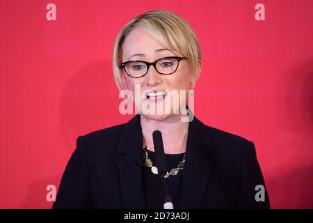 Rebecca long-Bailey s'exprimant au cours d'un événement de hustings de leadership pour le Parti travailliste, au Grand Hotel de Brighton. Date de la photo: Samedi 29 février 2020. Le crédit photo devrait se lire: Matt Crossick/Empics Banque D'Images