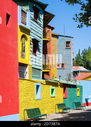 La Boca, ce quartier est l'une des principales attractions de Buenos Aires, la capitale de l'Argentine. Caminito, la rue de Tango. Amérique du Sud, Argentine Banque D'Images