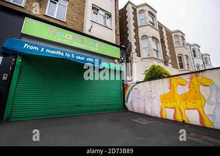 Une pépinière fermée à Harringay, dans le nord de Londres. Date de la photo: Dimanche 10 mai 2020. Le crédit photo devrait se lire: Matt Crossick/Empics Banque D'Images