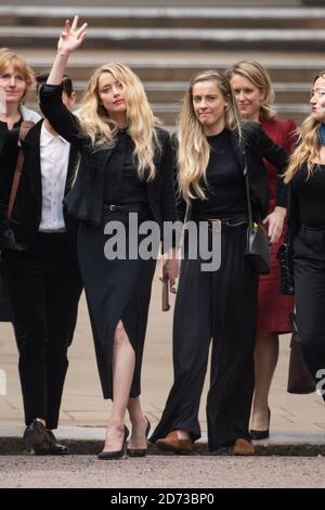 L'actrice Amber a entendu et la sœur Whitney quitte la High court à Londres le dernier jour des audiences dans l'affaire de diffamation de Johnny Depp contre les éditeurs du Sun et son éditeur exécutif, Dan Wootton. Date de la photo: Mardi 28 juillet 2020. Le crédit photo devrait se lire: Matt Crossick/Empics Banque D'Images