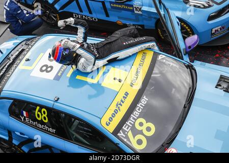 HRLACHER Yann (fra), Cyan Performance Lynk and Co, Lynk and Co 03 TCR, portrait célébrant sa victoire lors de la course de Hongrie WTCR 2020 de la FIA, 4e Banque D'Images