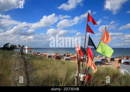 Plage à Niendorf/Mer Baltique, Timmendorfer Strand, Schleswig-Holstein, Allemagne, Europe Banque D'Images