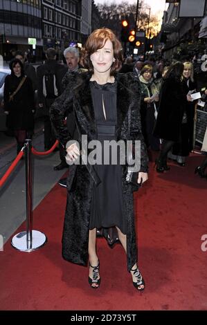 Haydn Gwynne arrive au spectacle du 5e anniversaire de Billy Elliot The musical, au Victoria Palace Theatre, dans le centre de Londres. Banque D'Images