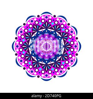 C'est une œuvre de l'art mandala fait dans le plus de détail possible et combiné avec des couleurs fariatiques pour créer la forme maximale. Fichiers en format eps Banque D'Images