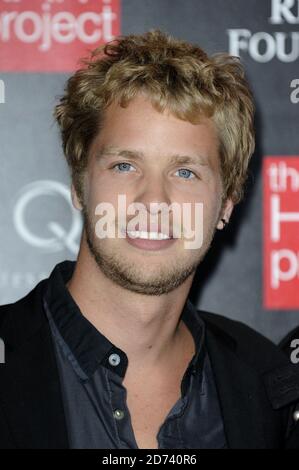 Sam Branson arrive à la Fondation Reuben et au collecteur de fonds de Virgin Unite Haiti, à la Millbank Tower, dans le centre de Londres. Banque D'Images