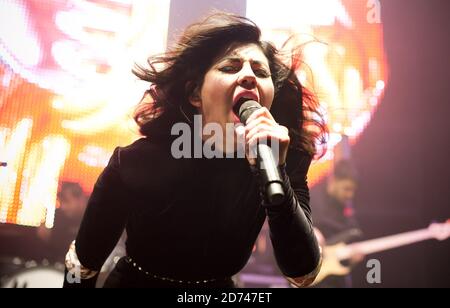 Marina Lambrini Diamandis aka Marina et The Diamonds se produit en direct au Roundhouse dans le centre de Londres. Banque D'Images