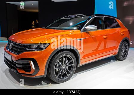 Volkswagen T-Cross R-line au 89e salon international de l'automobile de Genève. Genève, Suisse - 6 mars 2019. Banque D'Images