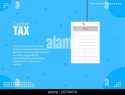 Concept d'illustration de vecteur de paiement d'impôt en ligne, peut être utilisé pour, poster, bannière. Illustration de Vecteur