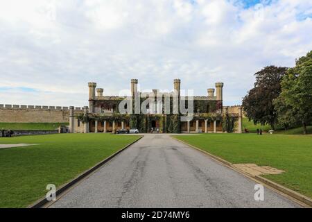 Le palais de justice du château Lincoln, qui abrite actuellement le tribunal de la Couronne de Lincoln, ville de Lincoln, Lincolnshire, Angleterre, Royaume-Uni Banque D'Images