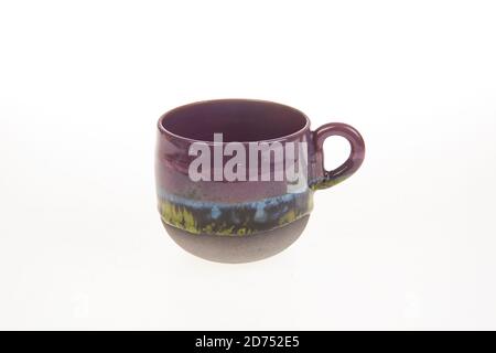 tasse de café sur fond blanc isolée Banque D'Images