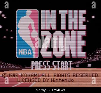 NBA dans la zone - Nintendo Game Boy Color Videogame - usage éditorial seulement Banque D'Images