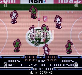 NBA dans la zone 2000 - Nintendo Game Boy Color Jeu vidéo - usage éditorial uniquement Banque D'Images