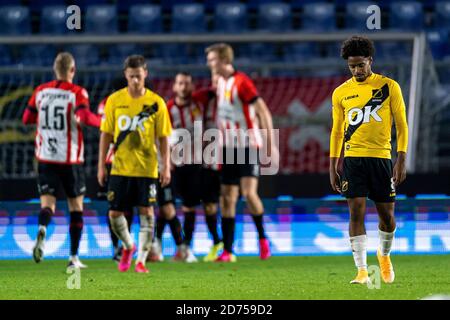 BREDA, pays-Bas. Le 20 octobre 2020. Football, NAC Rat VerleghStadium, Dutch Jupiler League, saison 2020/2021, joueur du CNA Justin Munzero disnommé pendant le match NAC - Cambuur Credit: Pro Shots/Alamy Live News Banque D'Images