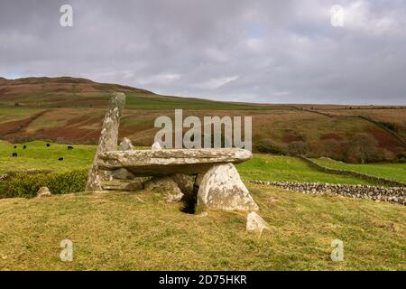 Cairn Holy II a chamberé cairn près du Gatehouse de la flotte Banque D'Images